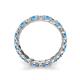 5 - Laida 3.00 mm Blue Topaz and Lab Grown Diamond Eternity Band 