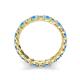 5 - Laida 3.00 mm Blue Topaz and Lab Grown Diamond Eternity Band 