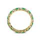 4 - Laida 3.00 mm Emerald and Lab Grown Diamond Eternity Band 