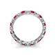 5 - Laida 3.00 mm Ruby and Lab Grown Diamond Eternity Band 