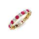 4 - Laida 3.00 mm Ruby and Lab Grown Diamond Eternity Band 