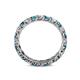 4 - Laida 3.00 mm London Blue Topaz and Lab Grown Diamond Eternity Band 