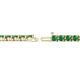 2 - Cliona 3.60 mm Emerald Eternity Tennis Bracelet 