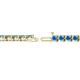 2 - Cliona 3.60 mm Blue Topaz Eternity Tennis Bracelet 