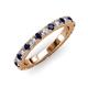 3 - Lara 3.00 mm Blue Sapphire and Diamond Eternity Band 