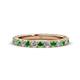 1 - Lara 3.00 mm Green Garnet and Lab Grown Diamond Eternity Band 