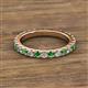 2 - Lara 3.00 mm Green Garnet and Lab Grown Diamond Eternity Band 