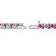 2 - Cliona 4.10 mm Pink Sapphire and Lab Grown Diamond Eternity Tennis Bracelet 