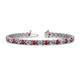 1 - Cliona 4.10 mm Ruby and Lab Grown Diamond Eternity Tennis Bracelet 