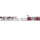 2 - Cliona 4.10 mm Ruby and Lab Grown Diamond Eternity Tennis Bracelet 