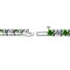 2 - Cliona 4.10 mm Green Garnet and Lab Grown Diamond Eternity Tennis Bracelet 