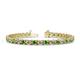 1 - Cliona 4.10 mm Green Garnet and Lab Grown Diamond Eternity Tennis Bracelet 