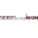 2 - Cliona 4.10 mm Pink Tourmaline and Lab Grown Diamond Eternity Tennis Bracelet 