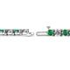 2 - Cliona 4.10 mm Emerald and Lab Grown Diamond Eternity Tennis Bracelet 
