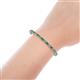 4 - Cliona 4.10 mm Green Garnet and Lab Grown Diamond Eternity Tennis Bracelet 