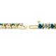2 - Cliona 4.10 mm London Blue Topaz and Lab Grown Diamond Eternity Tennis Bracelet 