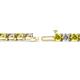 2 - Cliona 4.10 mm Yellow Diamond and Lab Grown Diamond Eternity Tennis Bracelet 