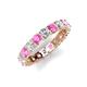 5 - Laida 3.40 mm Pink Sapphire and Diamond Eternity Band 