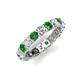 5 - Laida 3.40 mm Green Garnet and Diamond Eternity Band 