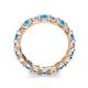 6 - Laida 3.40 mm Blue Topaz and Diamond Eternity Band 