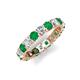 5 - Laida 3.40 mm Emerald and Diamond Eternity Band 