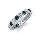 5 - Laida 3.40 mm London Blue Topaz and Diamond Eternity Band 