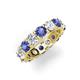 3 - Laida 3.60 ctw (4.00 mm) Iolite and Diamond Eternity Band 