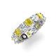 3 - Laida 4.00 ctw (4.00 mm)Yellow and White Diamond Eternity Band 