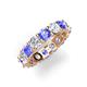 3 - Laida 3.90 ctw (4.00 mm) Tanzanite and Diamond Eternity Band 