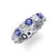 3 - Laida 3.60 ctw (4.00 mm) Iolite and Diamond Eternity Band 