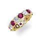 3 - Laida 4.52 ctw (4.00 mm) Rhodolite Garnet and Diamond Eternity Band 