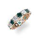 3 - Laida 4.00 ctw (4.00 mm) London Blue Topaz and Diamond Eternity Band 