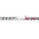 2 - Cliona 3.30 mm Pink Tourmaline and Diamond Eternity Tennis Bracelet 