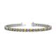 1 - Cliona 3.30 mm Citrine and Diamond Eternity Tennis Bracelet 