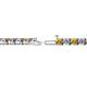 2 - Cliona 3.30 mm Citrine and Diamond Eternity Tennis Bracelet 