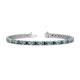 1 - Cliona 3.3 mm Blue and White Diamond Eternity Tennis Bracelet 