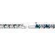 2 - Cliona 3.3 mm Blue and White Diamond Eternity Tennis Bracelet 