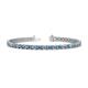 1 - Cliona 3.30 mm Blue Topaz and Diamond Eternity Tennis Bracelet 