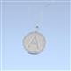 3 - A 2 Z (Halo) Round Diamond Circle Initial Pendant Necklace 