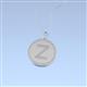 4 - A 2 Z (Halo) Round Diamond Circle Initial Pendant Necklace 