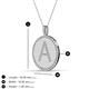 6 - A 2 Z (Halo) Round Diamond Circle Initial Pendant Necklace 