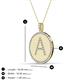 6 - A 2 Z (Halo) Round Lab Grown Diamond Circle Initial Pendant Necklace 