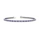 1 - Leslie 2.70 mm Tanzanite and Diamond Eternity Tennis Bracelet 