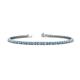 1 - Leslie 2.70 mm Blue Topaz and Diamond Eternity Tennis Bracelet 