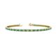 1 - Leslie 2.70 mm Emerald and Diamond Eternity Tennis Bracelet 