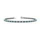 1 - Leslie 2.70 mm London Blue Topaz and Diamond Eternity Tennis Bracelet 