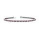 1 - Leslie 2.70 mm Rhodolite Garnet and Diamond Eternity Tennis Bracelet 