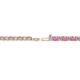 2 - Leslie 2.70 mm Pink Sapphire and Lab Grown Diamond Eternity Tennis Bracelet 