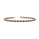 1 - Leslie 2.70 mm Lab Created Alexandrite and Lab Grown Diamond Eternity Tennis Bracelet 