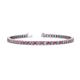 1 - Leslie 2.90 mm Pink Sapphire and Diamond Eternity Tennis Bracelet 